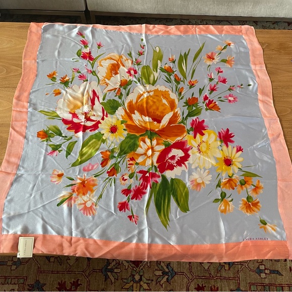 NWT Laura Ashley sheer silk scarf